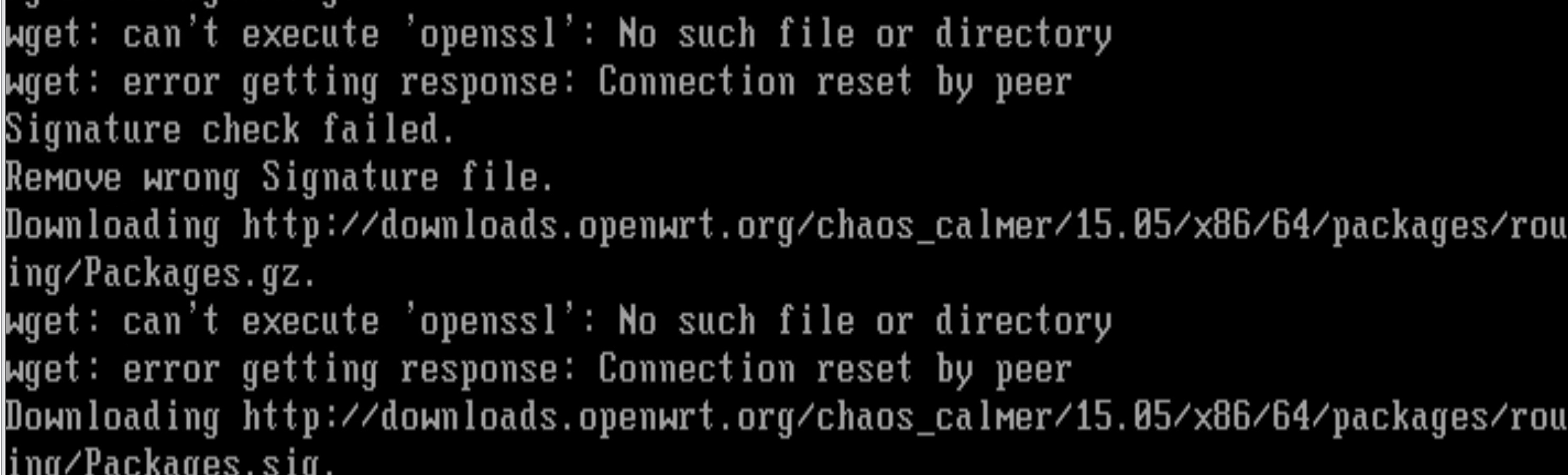 OpenWRT opkg update 持续报错如何解决？